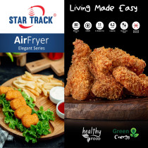 STAR TRACK 4.2L Air Fryer 1400W Comes with 11 Blades, Removes Oil and Fat, Elegant Design, Black Color
