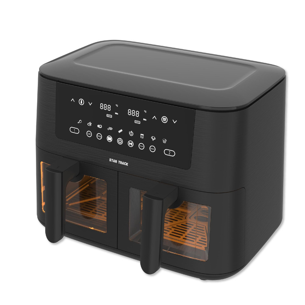 STAR TRACK 10L Air Fryer, Dual compartment,11 Blades Fan, 3040W, 9 Cooking Preset