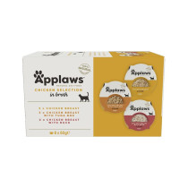 Applaws Chicken Selection in Broth Adult Wet Cat Food 8 x 60g Pot