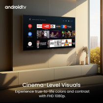 STAR TRACK 43 Inch Smart TV Android 14, Full HD, Netflix, YouTube, Miracast, Bezel less, Satellite receiver, 5GHz WIFI Connectivity