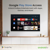 STAR TRACK 43 Inch Smart TV Android 14, Full HD, Netflix, YouTube, Miracast, Bezel less, Satellite receiver, 5GHz WIFI Connectivity