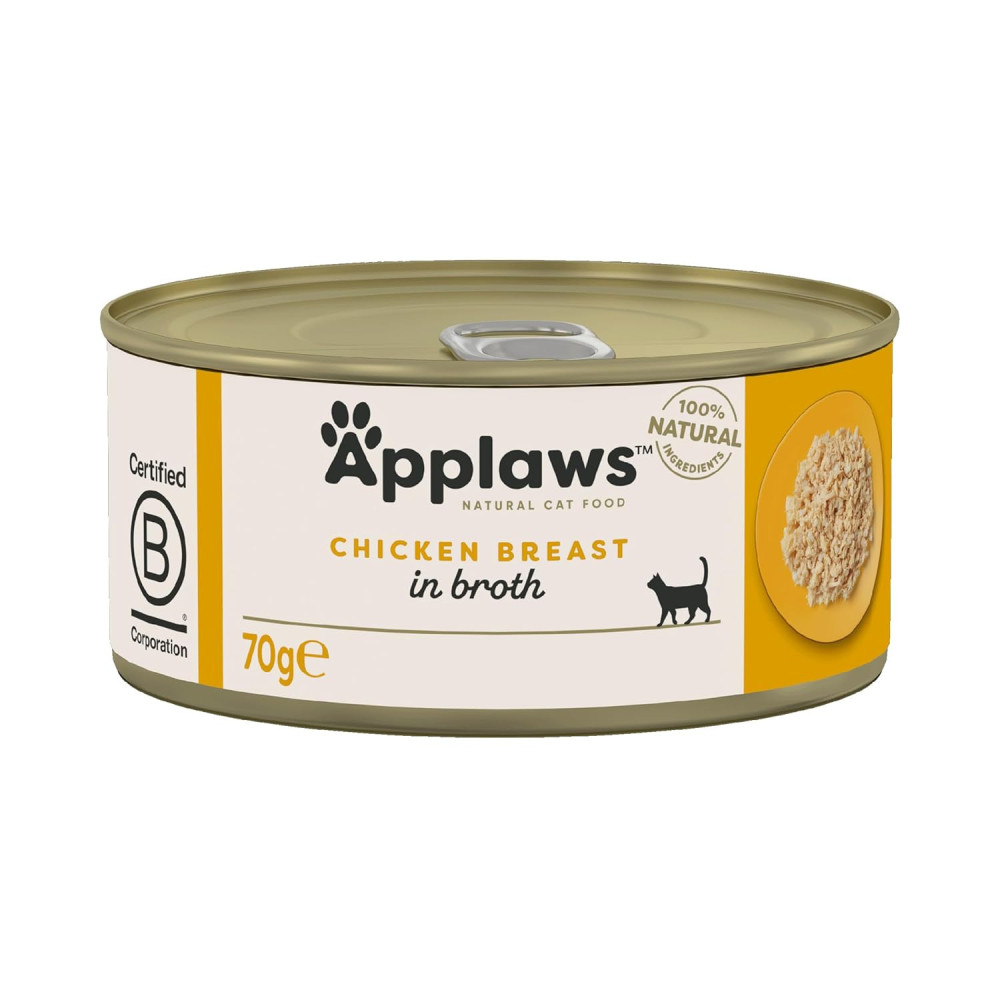 Applaws 70g Chicken Breast in Broth Wet Cat Food Tin