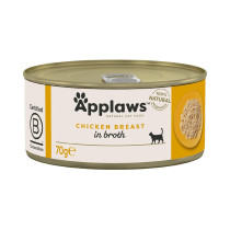 Applaws 156g X 12 pcs Chicken Breast in Broth Wet Cat Food Tin