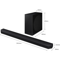 Samsung 5.1.2 Ch Dolby Atmos Soundbar, Black, HW-Q800D