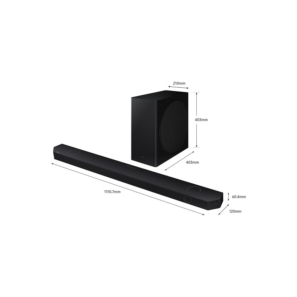 Samsung 5.1.2 Ch Dolby Atmos Soundbar, Black, HW-Q800D