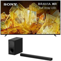 Sony 75 Inch 4K UHD TV X90L Series LED Smart TV Bundle With HT-S400 2.1 Ch Soundbar, Wireless Subwoofer, Black