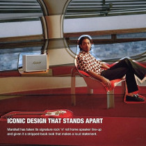 Marshall Woburn III 120W Premium Home Wireless Speaker With Bluetooth 5.2 And Multiple Inputs, Enjoy Signature Marshall Sound (Cream)