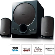 Sony SA-D20 C E12 60 Watt 2.1 Channel Wireless Bluetooth Multimedia Speaker, Black