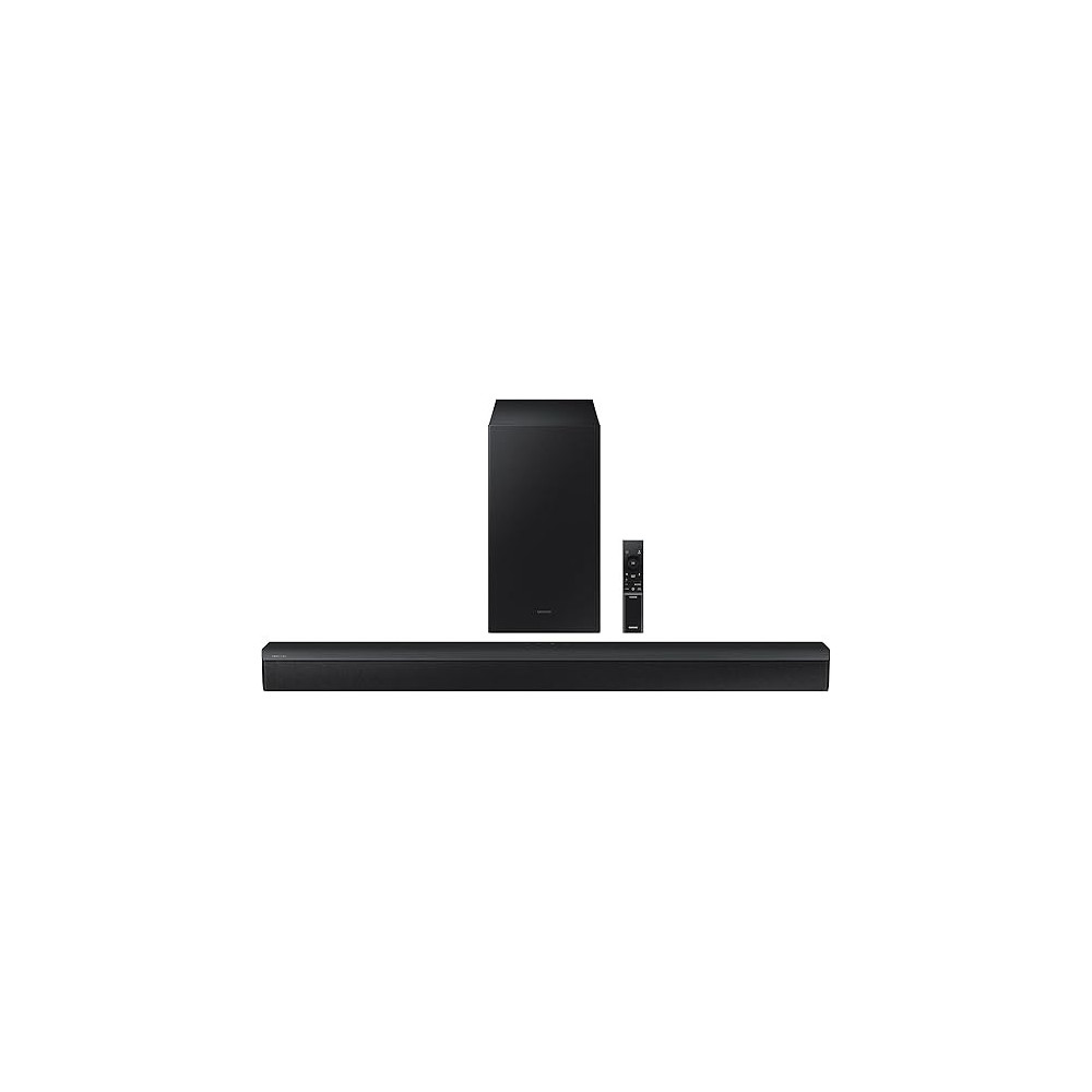Samsung HW-B450 2.1ch Soundbar w/Dolby Audio, Subwoofer Included, Bass Boosted, Wireless Bluetooth TV Connection, Adaptive Sound Lite, Game Mode
