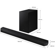 Samsung 3.1.2Ch Wireless Soundbar With Dolby Atmos/Dts:X 2 Up Firing Speakers In Built Subwoofer Bluetooth Connectivity, HW-Q700B