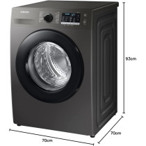 Samsung 8Kg Front Load Washing Machine With Ecobubble, Hygiene Steam And Digital Inverter Technology, Black