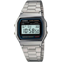 CASIO A158WA-1 Dress Digital Watch, Silver