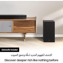 Samsung 3.1Ch Wireless Soundbar with Dolby Digital/DTS Virtual:X In Built Subwoofer Bluetooth Connectivity HW-B650/ZN, 2022 Model