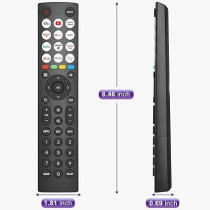 LOUTOC Universal TV-Remote for Hisense TV Remote-Control - EN2Q36H Replacement for Hisense VIDAA 4K HDTV FHD QLED LCD LED Smart TVs