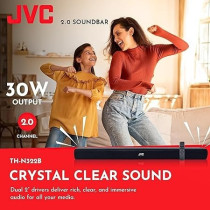 JVC Black Sound Bar Bluetooth, FM Radio, USB, AUX, Optical, HDMI (ARC), 30W Output, Remote Control