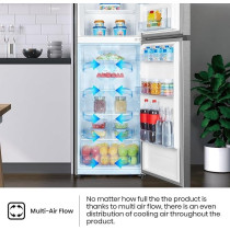 Hisense RT418N4ASU Top Mount Refrigerator 320L Net Capacity, Twist ice maker, No Frost, Moisture Fresh Crisper, LED interior Light, Deodorizing Filter, Multi Air Flow, Silver