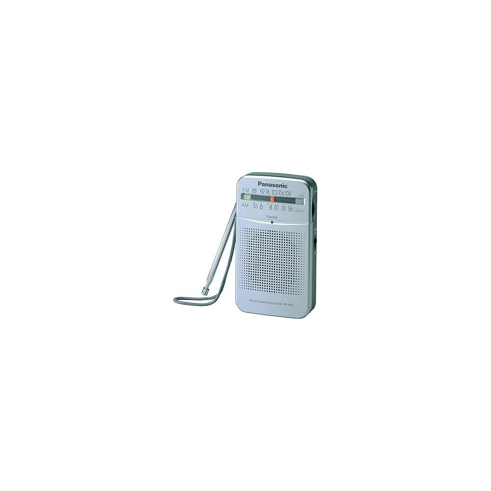 Panasonic RF-P50d Pocket AM/FM Radio Silver RF-P50D