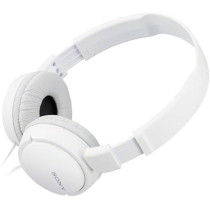 Sony MDR ZX110AP Wired On Ear Headphones with tangle free cable, 3.5mm Jack, Headset with Mic for Phone Calls, White, MDRZX110AP/W