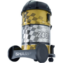 Sharp 22L 2400W Heavy Duty Drum/Barrel 100 Percentage Copper Motor Vacuum Cleaner EC-CA2422-Z Gold