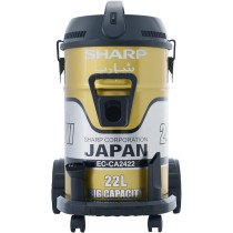 Sharp 22L 2400W Heavy Duty Drum/Barrel 100 Percentage Copper Motor Vacuum Cleaner EC-CA2422-Z Gold