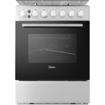 Midea Freestanding Cooker Without Convection Fan Full Gas Cooking Range With 4 Burners, 60 x 60 Cm