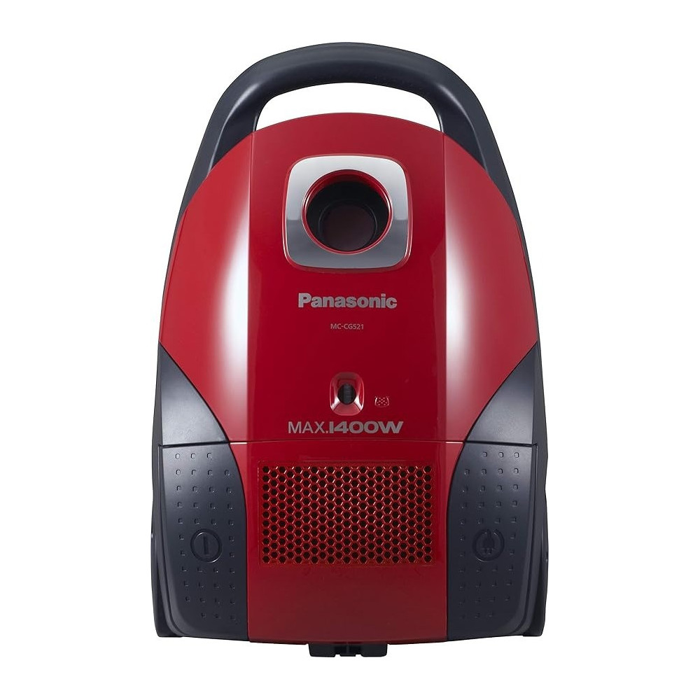 Panasonic Bagged Canister Vacuum Cleaner, 4 Litre, Red/Black, MC-CG520R