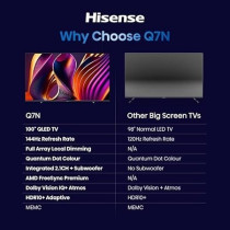 Hisense 100 Inch 4K 144Hz QLED VIDAA Dolby Atmos HDR VRR Pro Smart TV