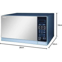 Sharp 25-Liter 900-Watt Microwave Oven With Grill, Silver, ‎R-75MT-S