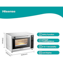 Hisense 32L Stainless Steel Air Fryer Oven, Silver