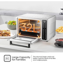 Hisense 32L Stainless Steel Air Fryer Oven, Silver