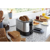 Philips Viva Collection Toaster, HD2637/91, Black/Silver