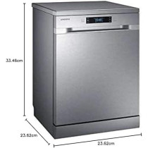 Samsung Dishwasher Freestanding Full Size 13 Place Settings, Silver, DW60M6040FS