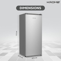 Krome 220L Gross Single Door Refrigerator, Silver, KR-RDC220H