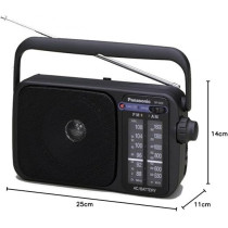 Panasonic RF-2400D Portable Radio Am/Fm 2Band Receiver Black, Pack Of 1