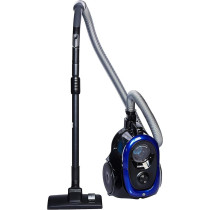 Samsung Bagless Canister Vacuum Cleaner with Anti-Tangle Turbine, Vitality Blue, Telescopic Pipe, VC18M2120SB/SG
