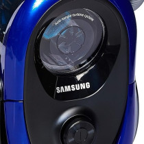 Samsung Bagless Canister Vacuum Cleaner with Anti-Tangle Turbine, Vitality Blue, Telescopic Pipe, VC18M2120SB/SG