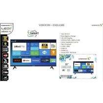 Videocon 40 Inch Edgeless Full HD Android 14 Smart TV Google Play, Netflix, YouTube, Shahid & WiFi- E40EL1100, Black