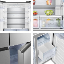 Hisense RQ561N4AC1 561 Four Door Refrigerator, No Frost Technology, Silver
