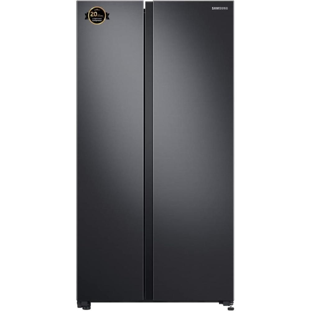 Samsung 680 Liters, Side By Side Refrigerator, RS62R5001B4/AE, Gentle Black Matt, SpaceMax Technology