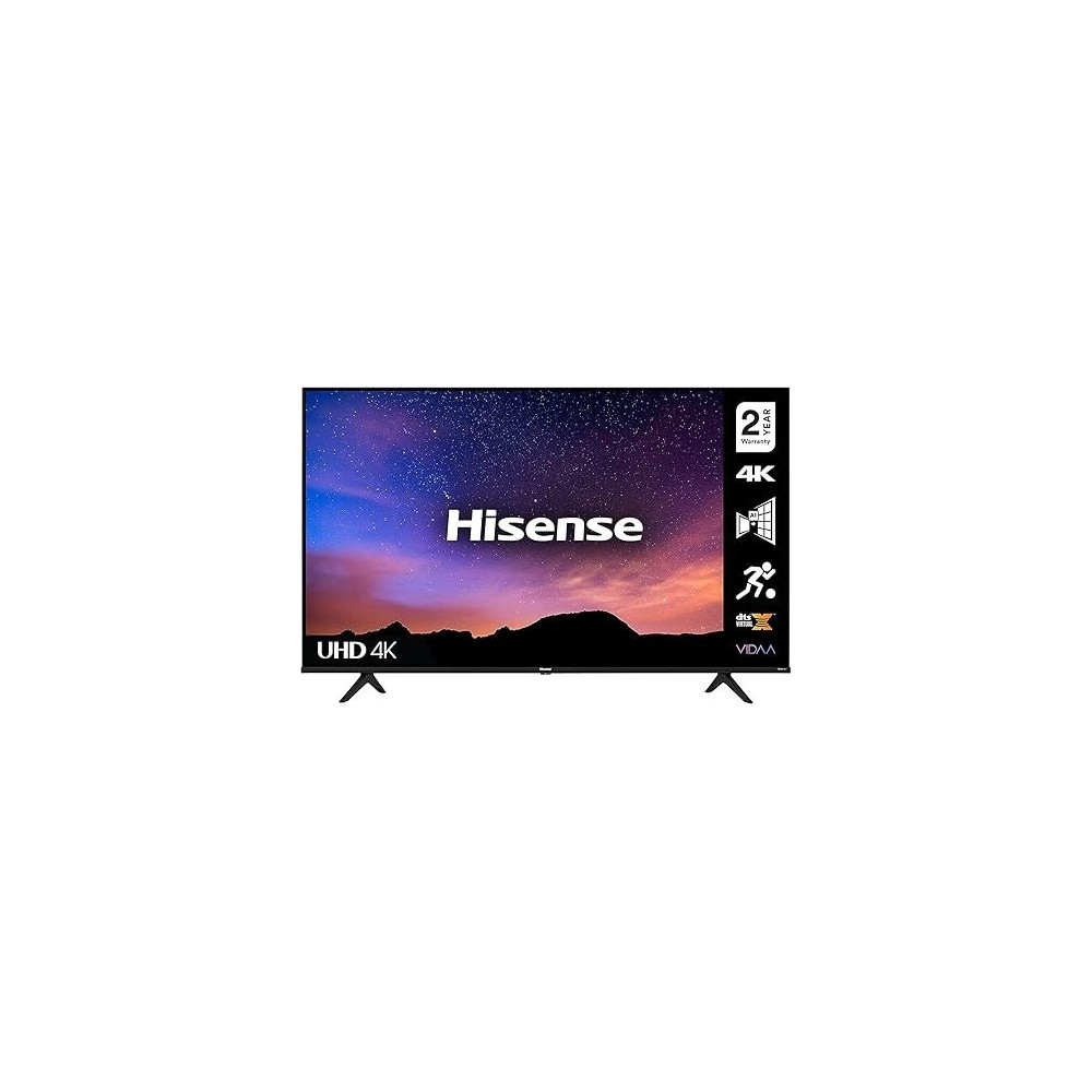 Hisense 65 Inch TV 4K UHD Smart TV, With Dolby Vision HDR, DTS Virtual X, YouTube, Netflix, Freeview Play and Alexa Built-in, Bluetooth and WiFi Black Model-65A61GTUK