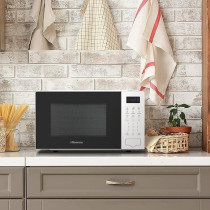Hisense 20L Microwave Oven, Preset Cooking Menus, 11-levels of Power, 360degree Turntable, Time and Weight Defrost, LED Display, Optional Ceramic Cavity, H20MOWS4UK