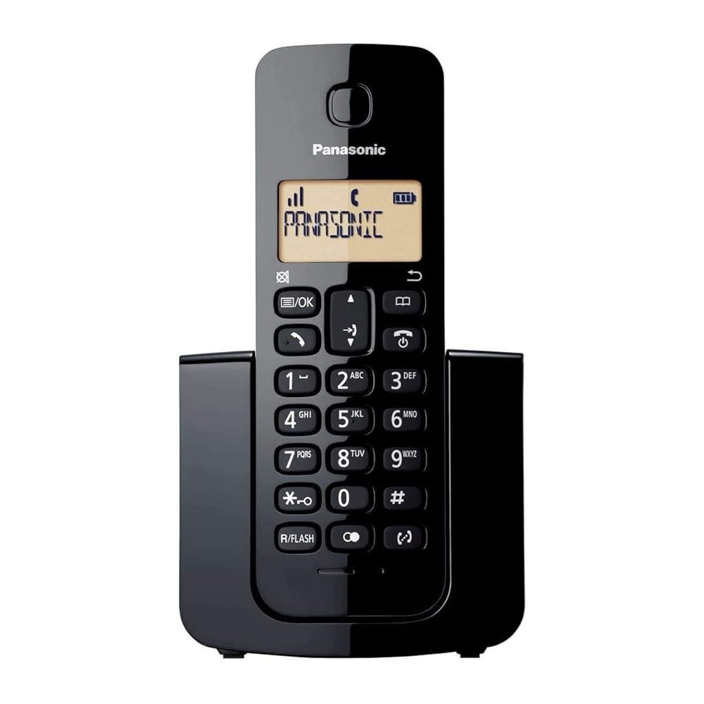 Panasonic Digital Cordless Phone with Caller ID Single Handset, UAE Certified, Black, KX TGB110UE1