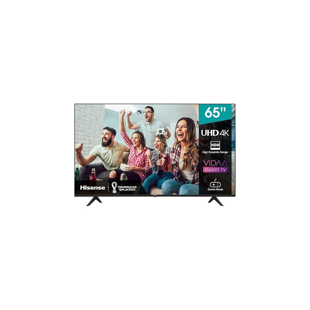 Hisense 65 Inch TV UHD Smart HDR 10/HLG Wifi (2.4GHZ) Bluetooth 5.0 DLNA HDCP Version H.265 decoder - 65A6GE (2021 Model)