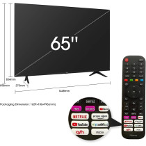 Hisense 65 Inch TV UHD Smart HDR 10/HLG Wifi (2.4GHZ) Bluetooth 5.0 DLNA HDCP Version H.265 decoder - 65A6GE (2021 Model)