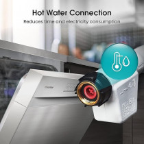 Hisense Dishwasher Stainless Steel, 8 Programs With 15 Place Settings, Three Baskets, Silver