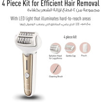 Panasonic Cordless Shaver And Epilator Es-El3A For Women 4-Piece Kit, Gentle Wet/Dry Hair Removal For Legs, Underarms, Bikini