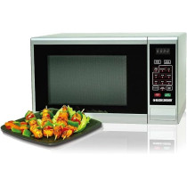 Black & Decker 30L Combination Microwave Oven with Grill, 1000W Power, Auto Menu Function, 5 Microwave Power Levels, Efficient Defrost And Grill, Sleek Finish, Silver, MZ3000PG-B5