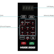 Black & Decker 30L Combination Microwave Oven with Grill, 1000W Power, Auto Menu Function, 5 Microwave Power Levels, Efficient Defrost And Grill, Sleek Finish, Silver, MZ3000PG-B5