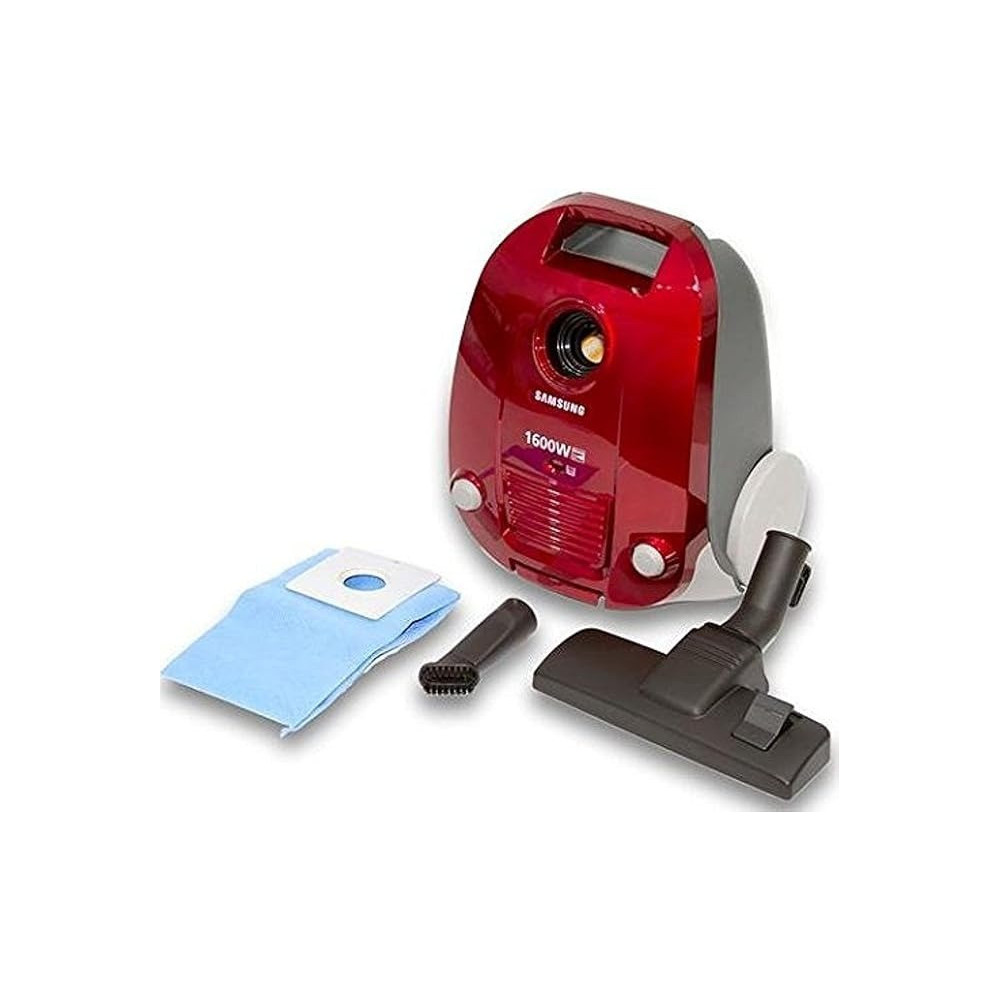 SAMSUNG 1600 Watt Canister Vacuum Cleaner, Red