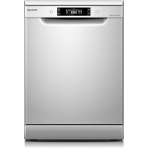 Sharp 8 Programs 14 Place Settings 3 Layered, Stainless Steel Tub Free Standing Dishwasher, Silver, QW-MA814-SS3
